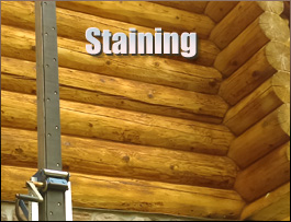 Fairview, North Carolina Log Home Staining
